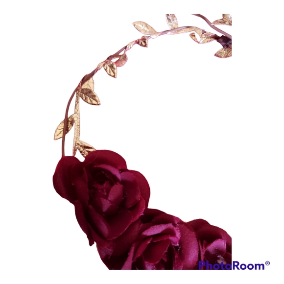 H&M Women's Floral Red Rose Hairband Headband - Picture 3 of 4